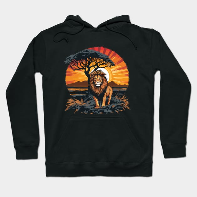 Lion Safari Animal Beauty Nature Wildlife Discovery Hoodie by Cubebox